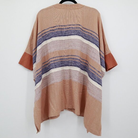 Elevenses Shoreline Kimono Cardigan Womens XS/S Peach Boho Western Beach Coastal - Picture 6 of 16